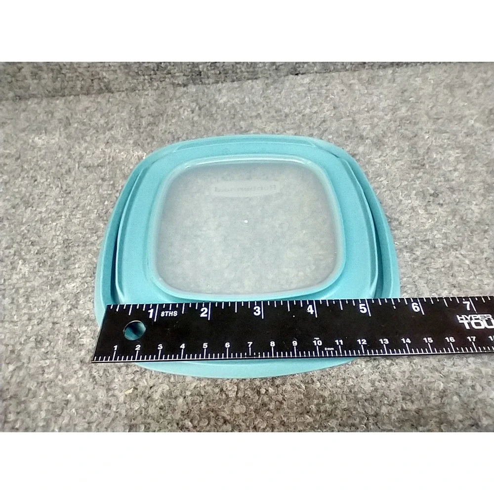 Rubbermaid Premier Lids Replacement Teal Blue Square Lid 10M3M4 4B 5 Inch